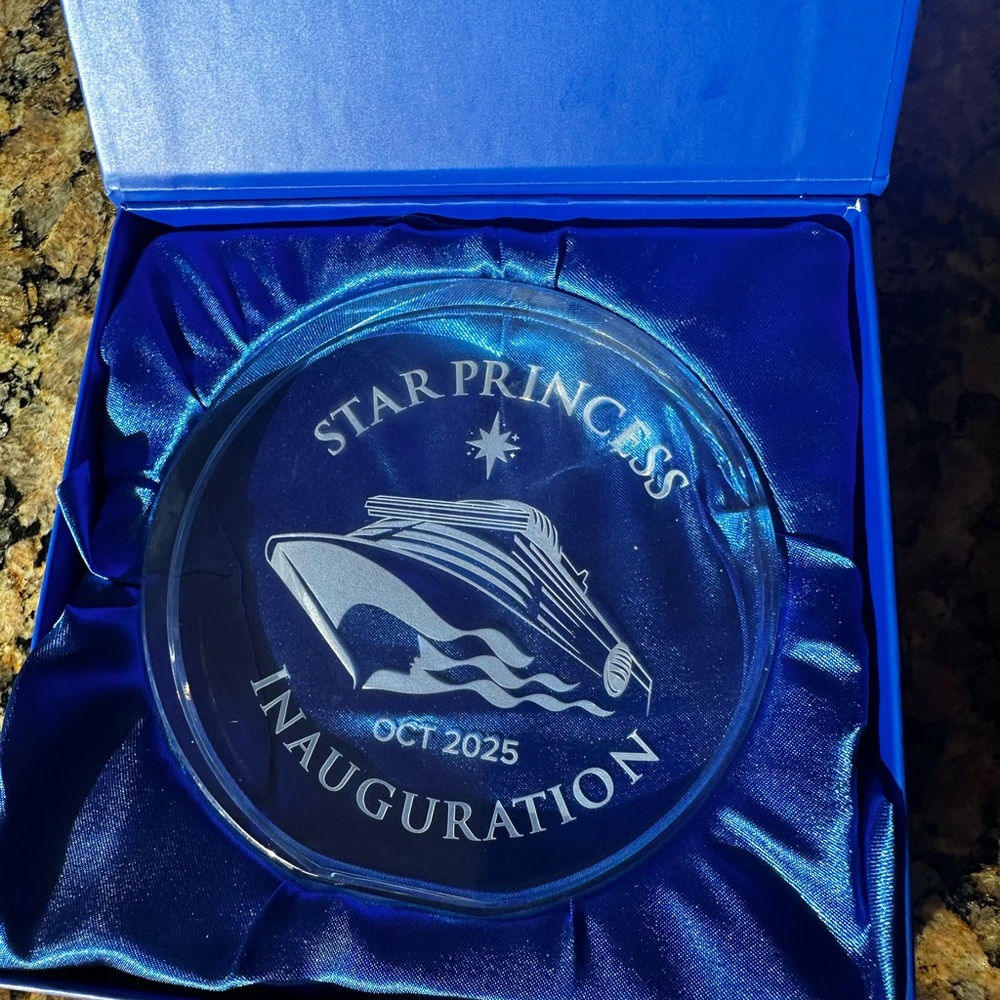 Star Princess October 2025 Inaugural Cruise 3D Etched Paperweight